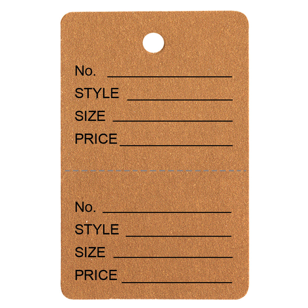 All-Purpose Unstrung Tags — 1 3/4″ x 2 7/8″ (44 x 73mm) — Brown
