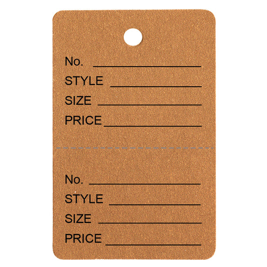 All-Purpose Unstrung Tags — 1 1/4″ x 1 7/8″ (32 x 47mm) — Brown