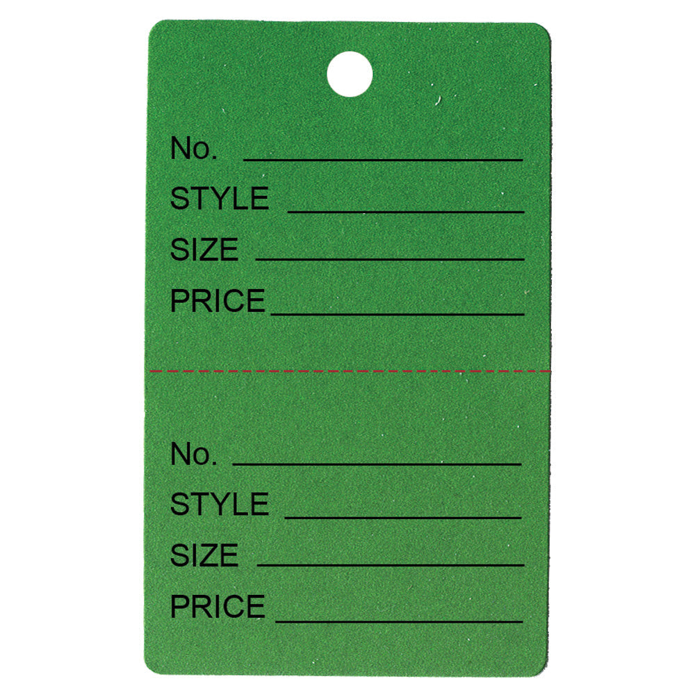 All-Purpose Unstrung Tags — 1 1/4″ x 1 7/8″ — Dark Green