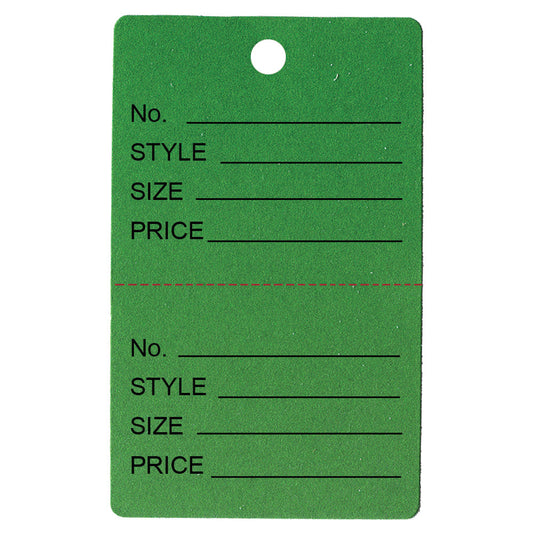 All-Purpose Unstrung Tags — 1 1/4″ x 1 7/8″ (32 x 47mm) — Dark Green