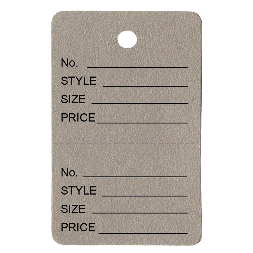 All-Purpose Unstrung Tags — 1 1/4″ x 1 7/8″ — Grey