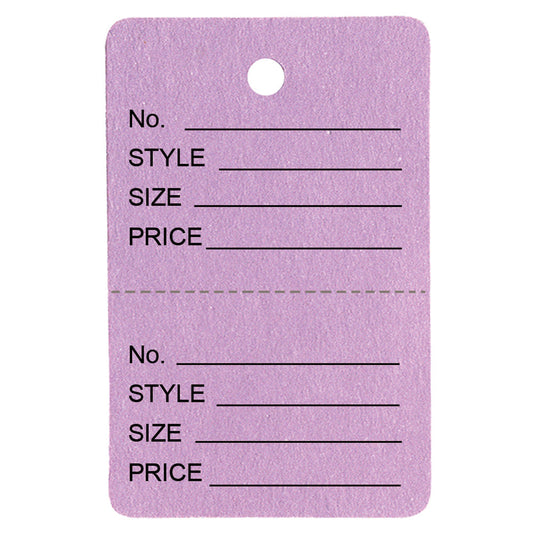 All-Purpose Unstrung Tags — 1 1/4″ x 1 7/8″ (32 x 47mm) — Lavender