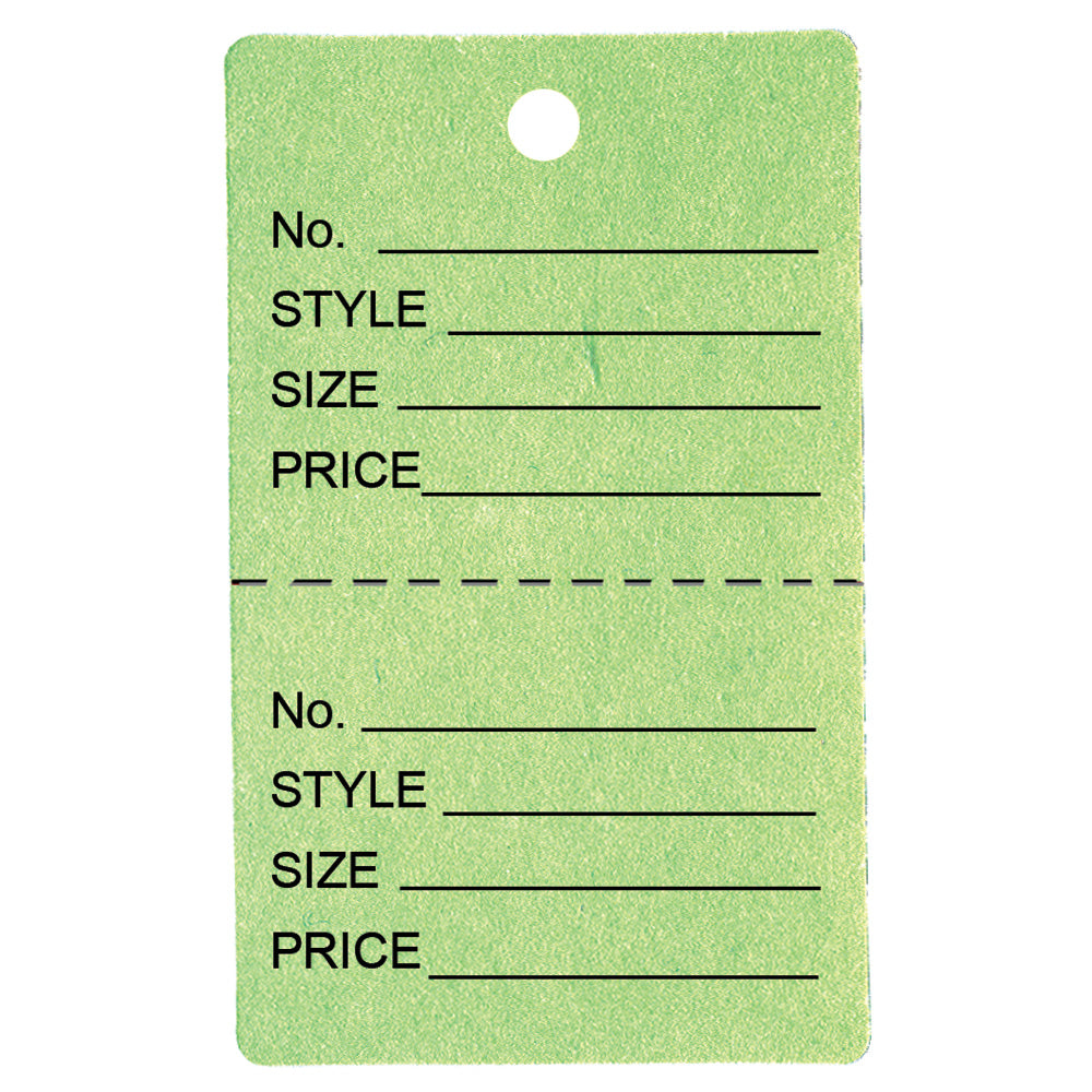 All-Purpose Unstrung Tags — 1 3/4″ x 2 7/8″ (44 x 73mm) — Light Green