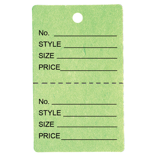 All-Purpose Unstrung Tags — 1 1/4″ x 1 7/8″ (32 x 47mm) — Light Green