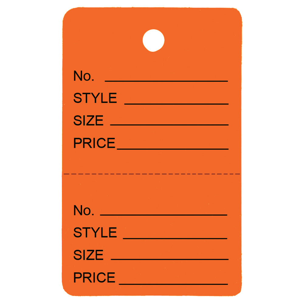 All-Purpose Unstrung Tags — 1 3/4″ x 2 7/8″ (44 x 73mm) — Orange