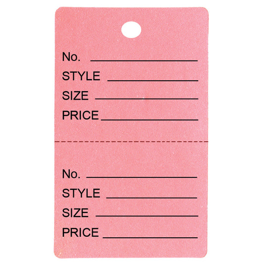 All-Purpose Unstrung Tags — 1 1/4″ x 1 7/8″ (32 x 47mm) — Pink
