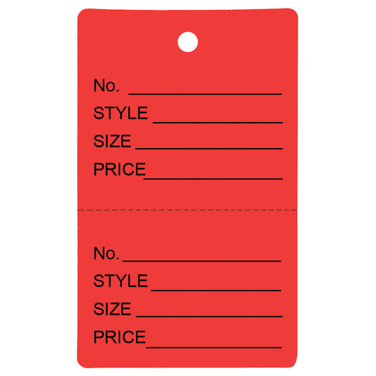 All-Purpose Unstrung Tags — 1 3/4″ x 2 7/8″ — Red