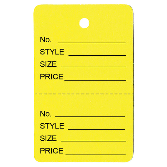 All-Purpose Unstrung Tags — 1 3/4″ x 2 7/8″ — Yellow