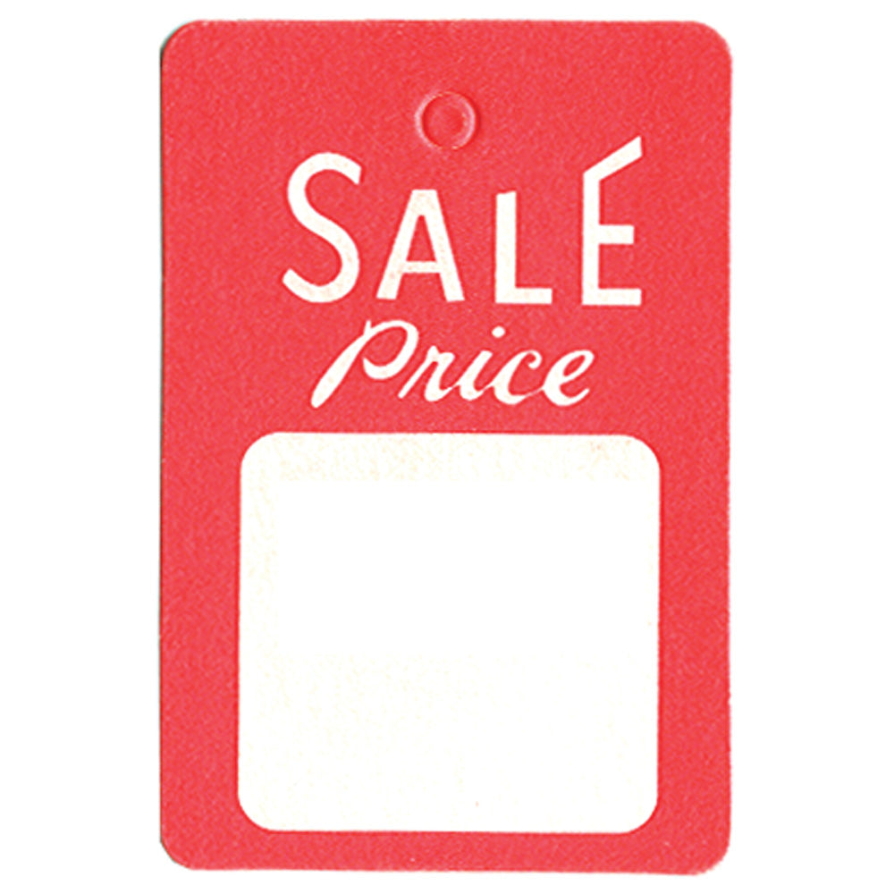 Pre-Printed Strung / Unstrung Tags — Sale Price — 1 1/4″ x 1 7/8″ (32 x 47mm) — Without String — White Paper