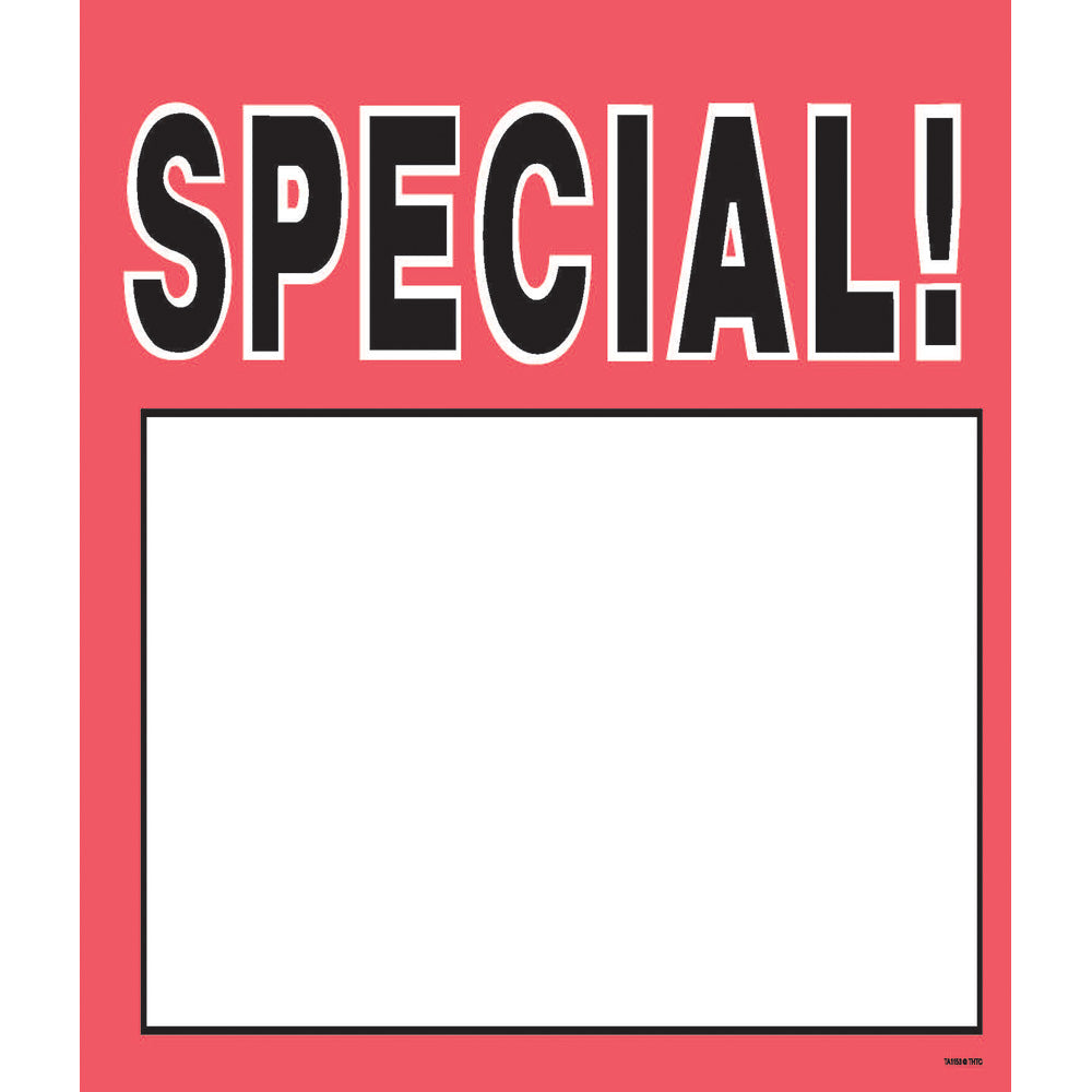 Large Paper Price Signs — Special — White