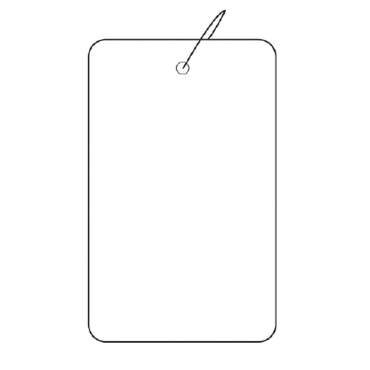 Strung / Unstrung Tags — Scallop Top #9 — 2″ x 3 1/4″ (51 x 82mm) — With String — White Paper