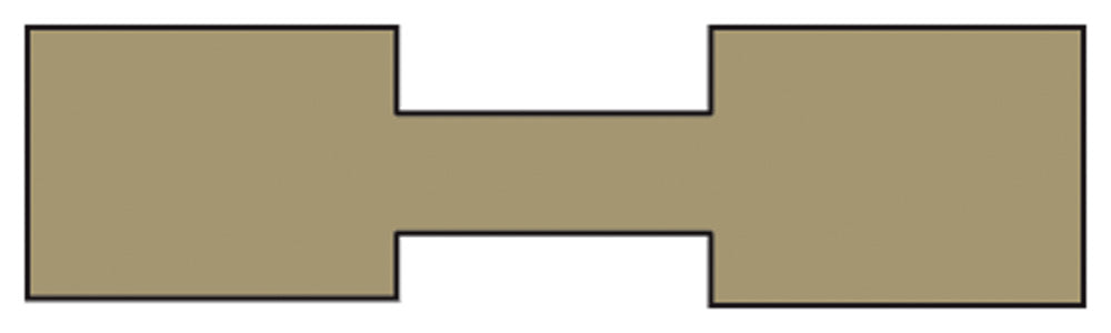 Adhesive Tear-Proof Tags — 1 1/2″ x 3/8″ H (40 x 10mm) — Gold