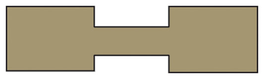 Adhesive Tear-Proof Tags — 1 1/2″ x 3/8″ H — Gold