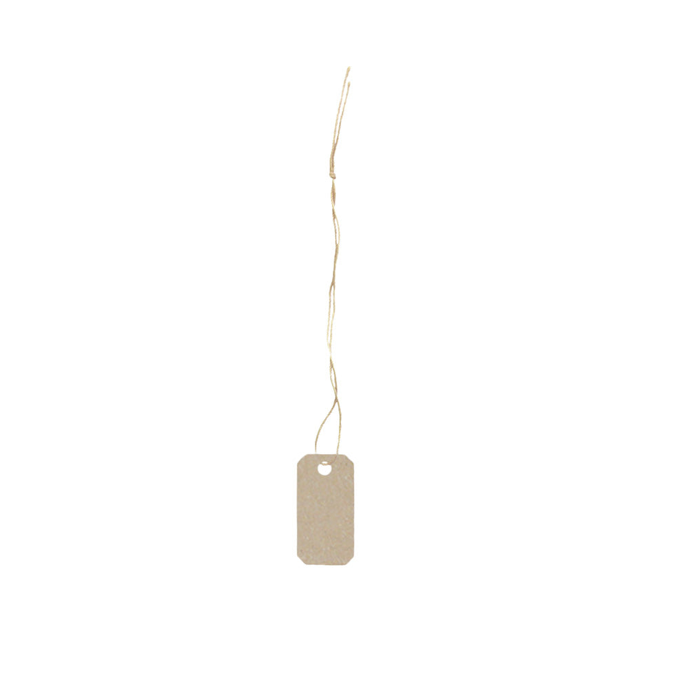 Jewelry String Tags — 1/2″ x 1″ (13 x 25mm) — Kraft Paper