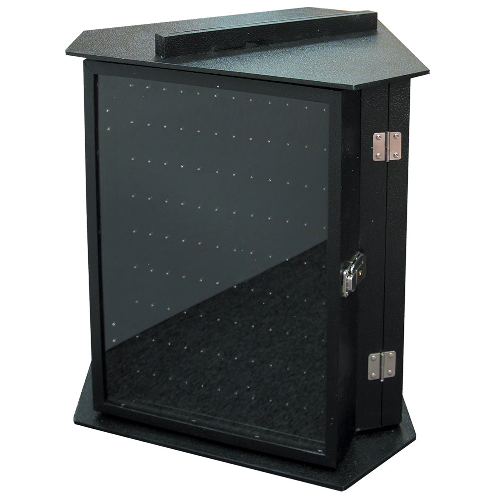 Rotating Stands w/ Body Jewelry Pads — 3-Sided Large — 3 large hooked pads, 324 hooks — 15 1/4 x 15 1/4 x 19 1/4" H (39 x 39 x 49cm) — Black