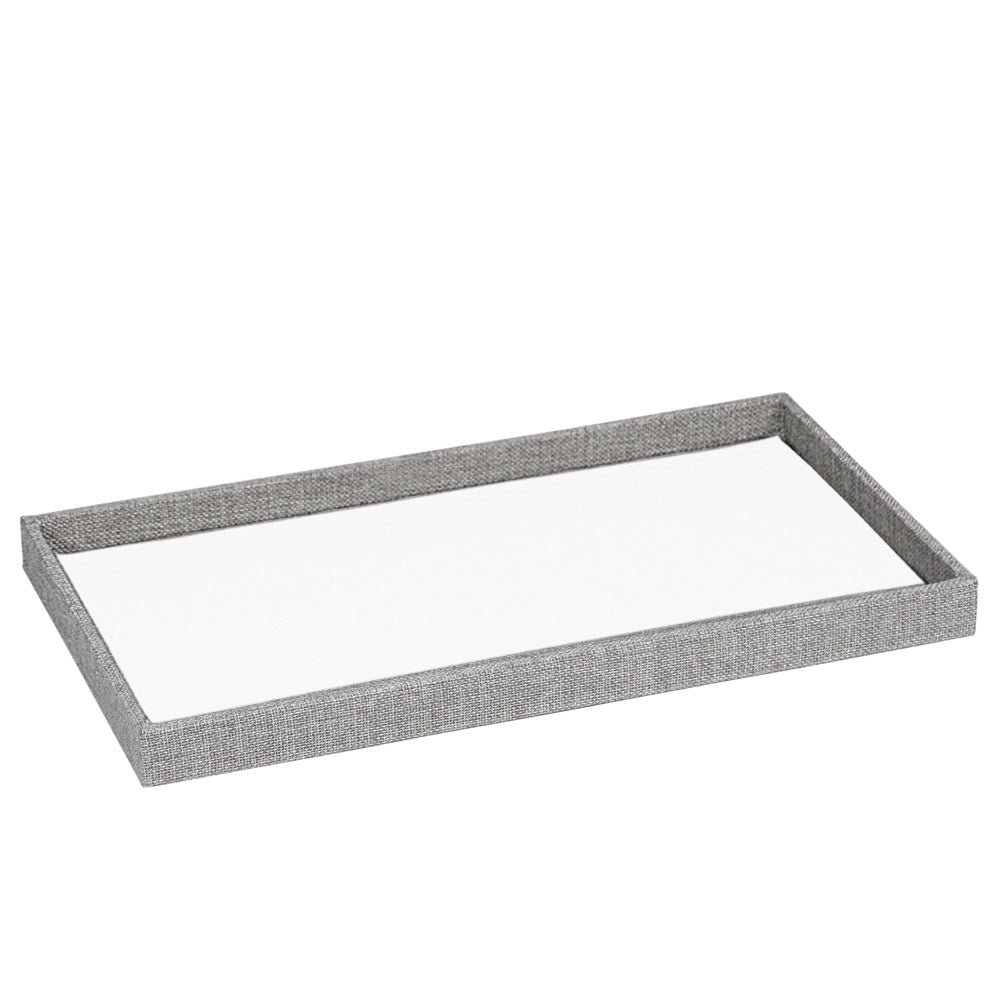 Linen Standard Utility Trays — 14 3/4 x 8 1/4 x 1" (37.5 x 21 x 2.5cm) — Grey Linen