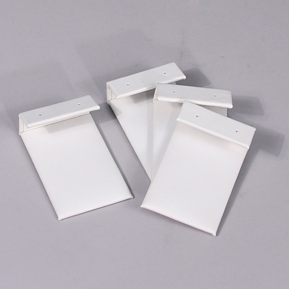 Replacement Pads for Lightweight Trays — Flap Earring Pad — 1 3/4″ x 2 3/4″ — White Faux Leather