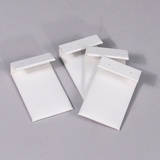 Replacement Pads for Lightweight Trays — Flap Earring Pad — 1 3/4″ x 2 3/4″ — White Faux Leather