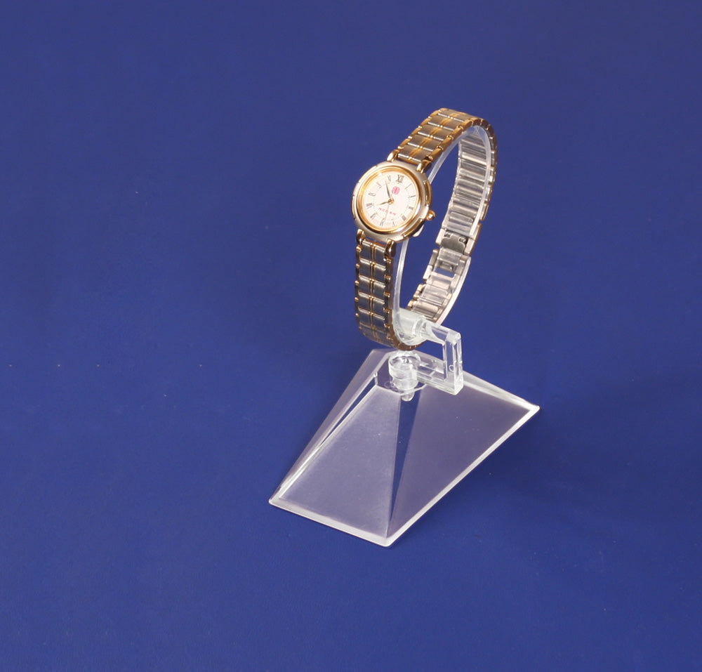 Acrylic Watch Display Stands — Horizontal & Vertical Stand — 2 1/4 x 3 x 3" or 4 1/2" H (57 x 76 x 76 or 114mm) — Clear Acrylic