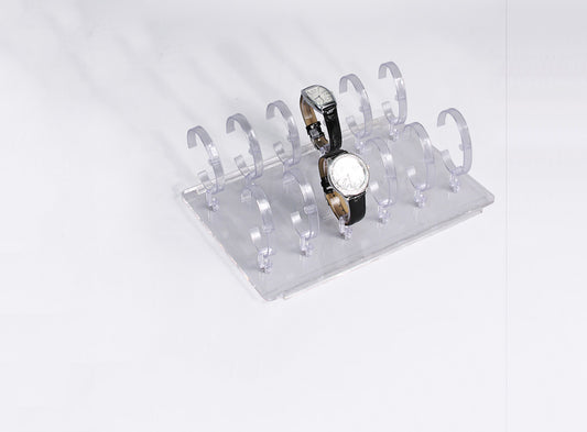 Acrylic Watch Display Stands — 12-Watch Display — 11 3/4 x 8 x 3 3/4" H — Clear Acrylic