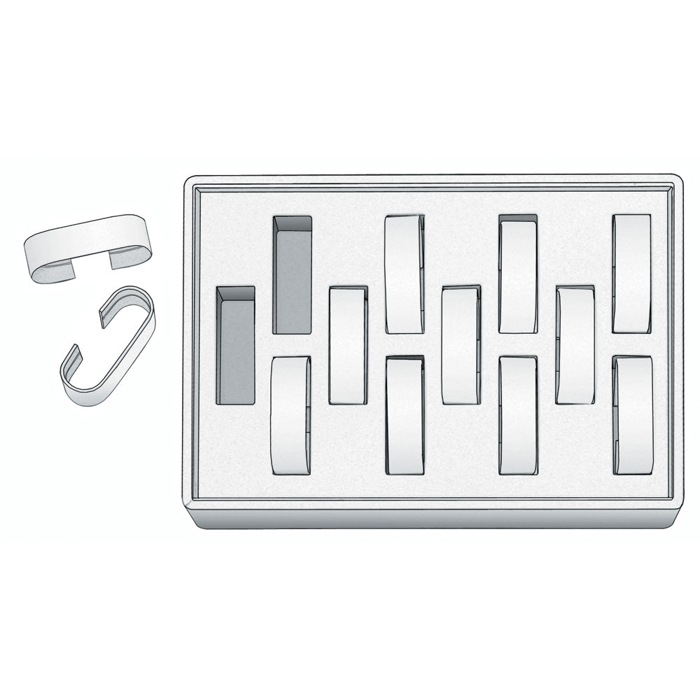 Medium Stackable Trays — Watch (12-Collar) — All White Faux Leather