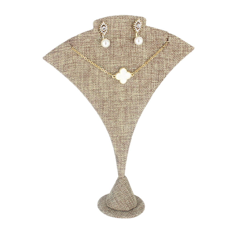 Tip Resistant Base Stand — 5 1/2 x 2 x 7 1/4" H — Burlap