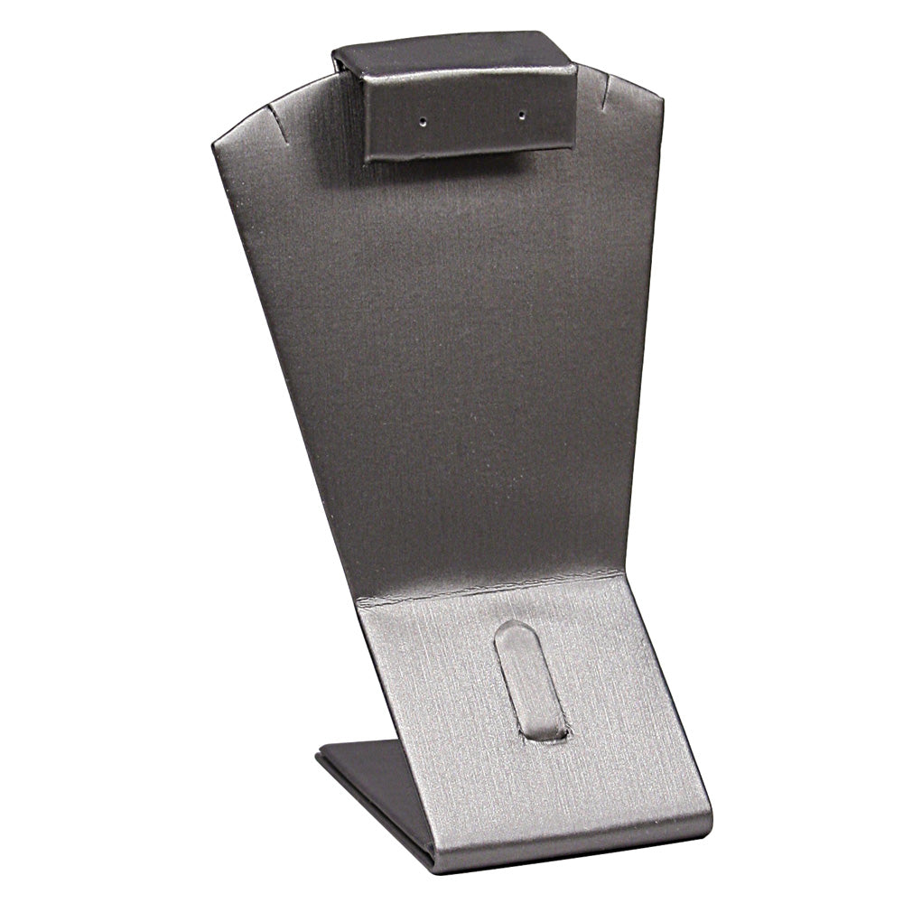 Combination Stand — 3 1/2 x 2 3/4 x 5 1/2" H — Steel Grey Faux Leather