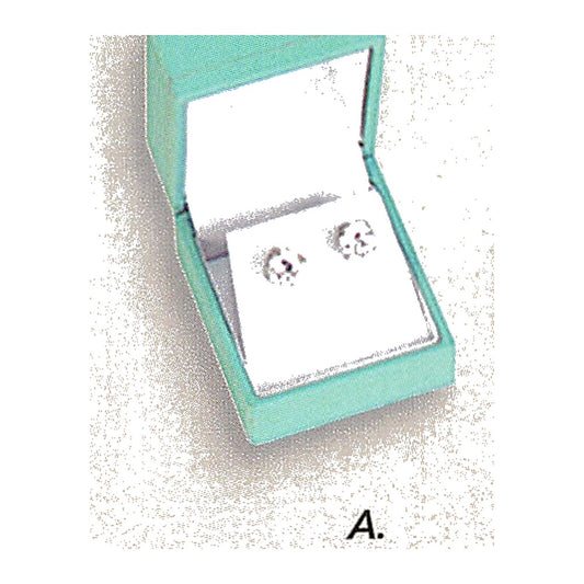 Earring Box - Premium - Teal Blue