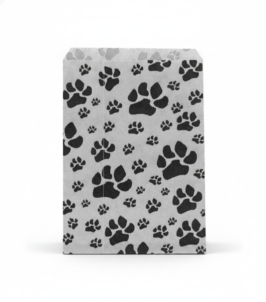 Animal Print Paper Gift Bag — Pawprint Kraft — 4 x 6 in