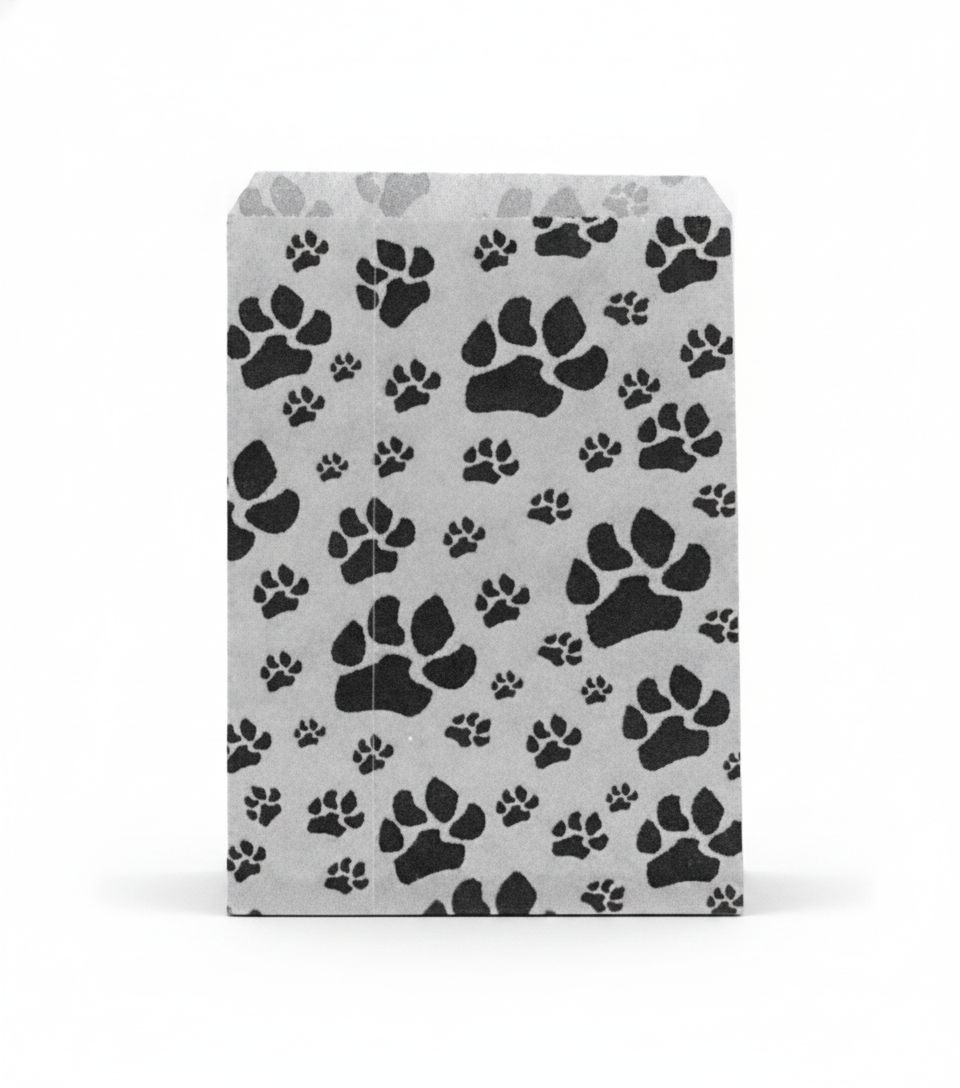 Animal Print Paper Gift Bag — Pawprint Kraft — 8.5 x 11 in