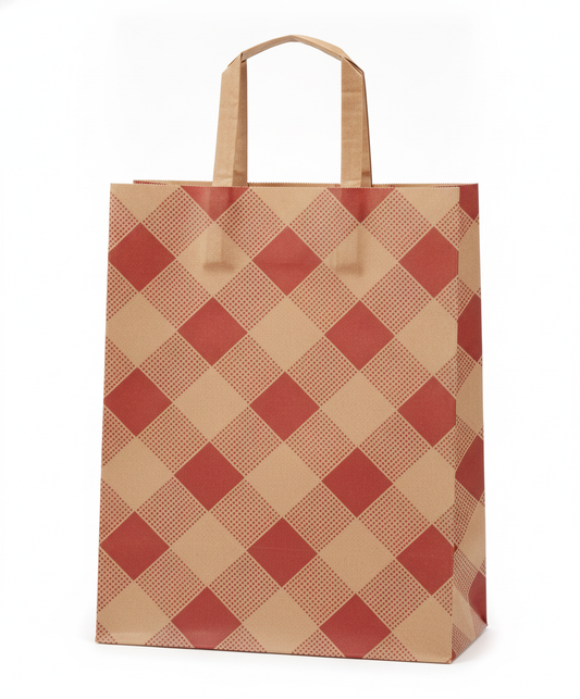 Animal Print Paper Gift Bag — Red Buffalo Kraft — 4 x 6 in