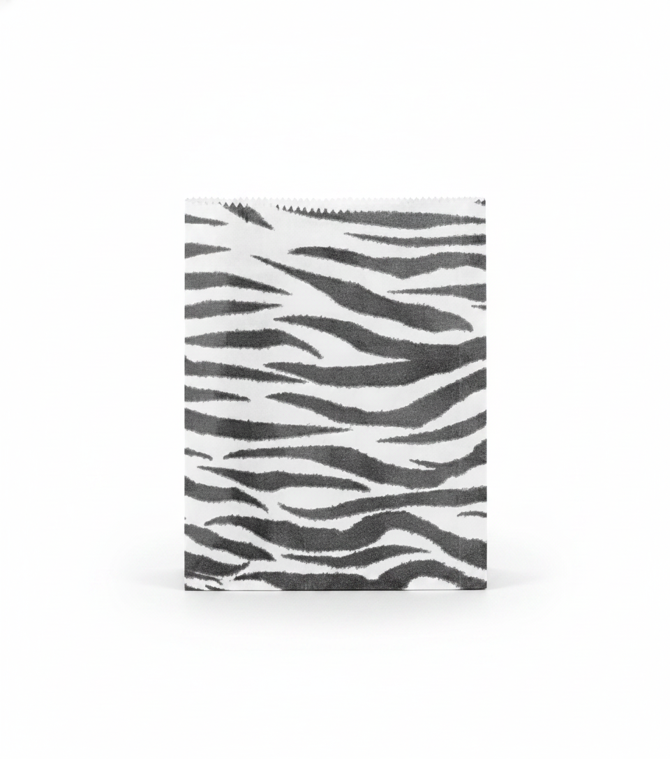 Animal Print Paper Gift Bag — Zebra — 8.5 x 11 in
