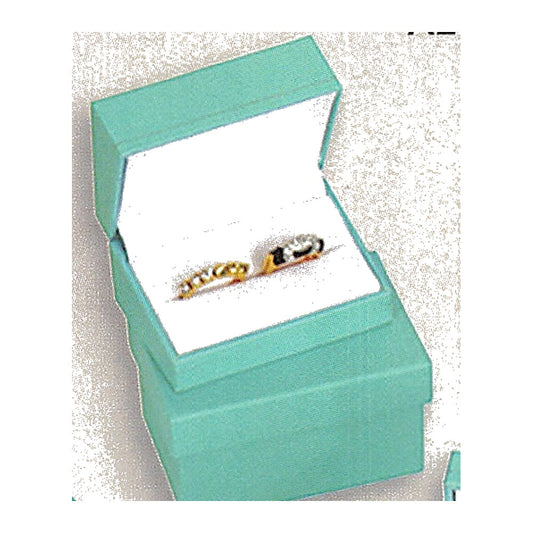 Double Ring Box - Premium - Teal Blue