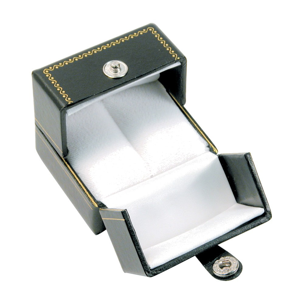 Watch/Bangle (Tall) Box - Snap-Tab - Black / White Interior