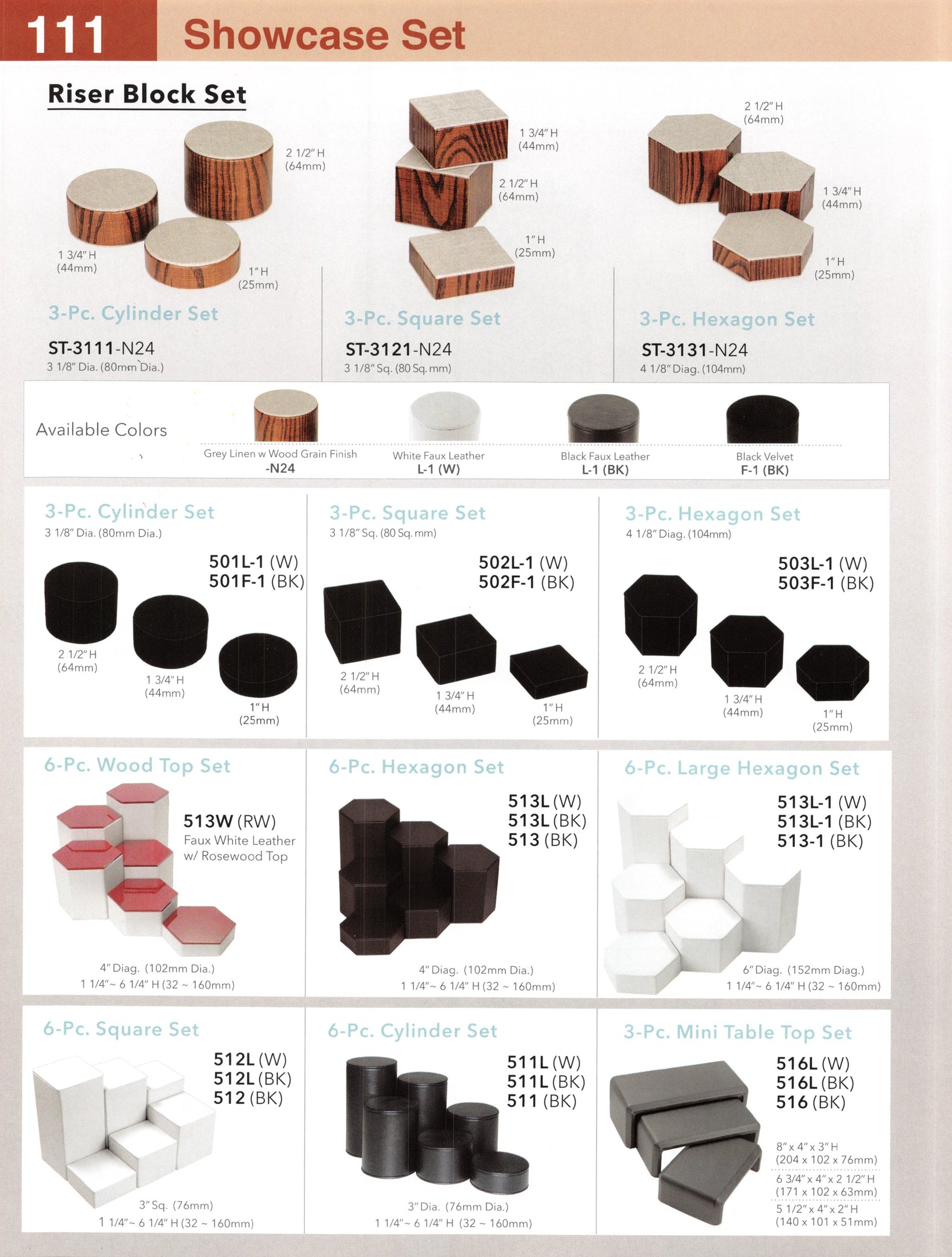 Catalog page — Riser Block Set
