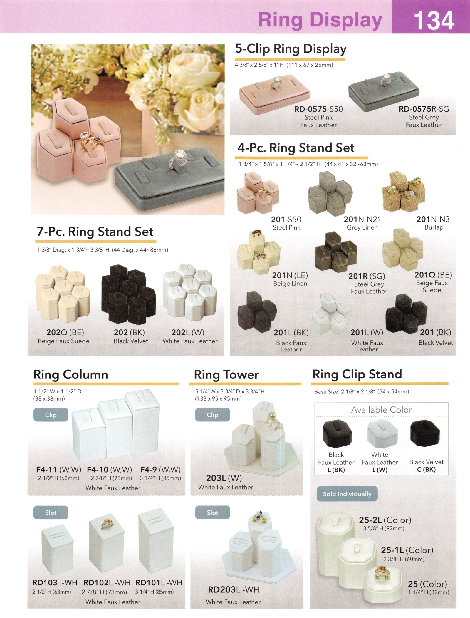 Catalog page — 4-Pc. Ring Stand Set