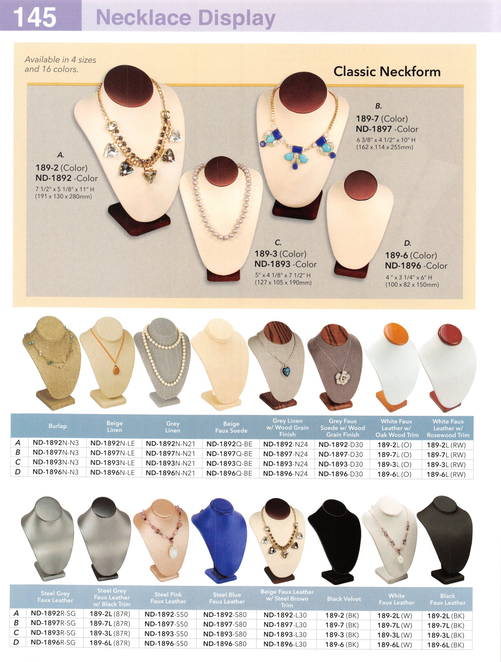 Catalog page — Classic Neckform