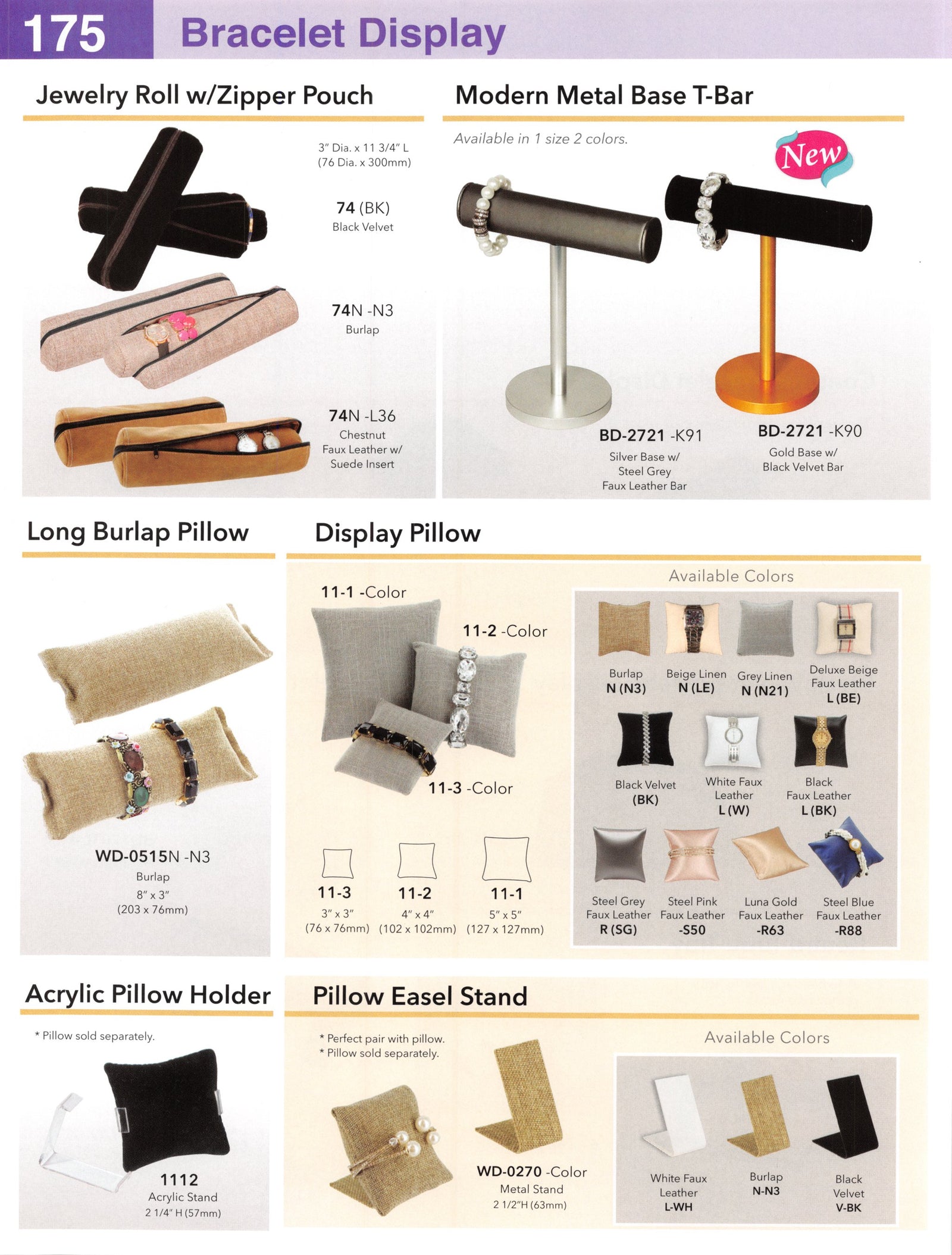 Catalog page — Acrylic Pillow Holder