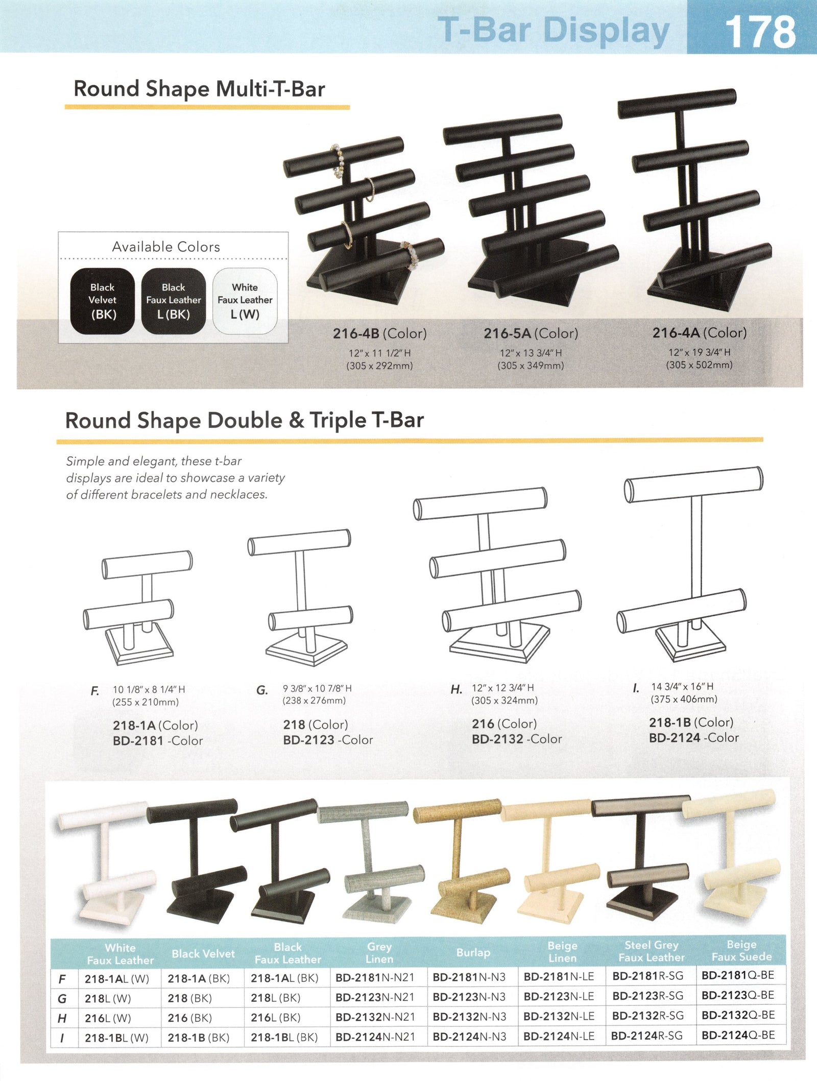 Catalog page — Round Shape Double & Triple T-Bar