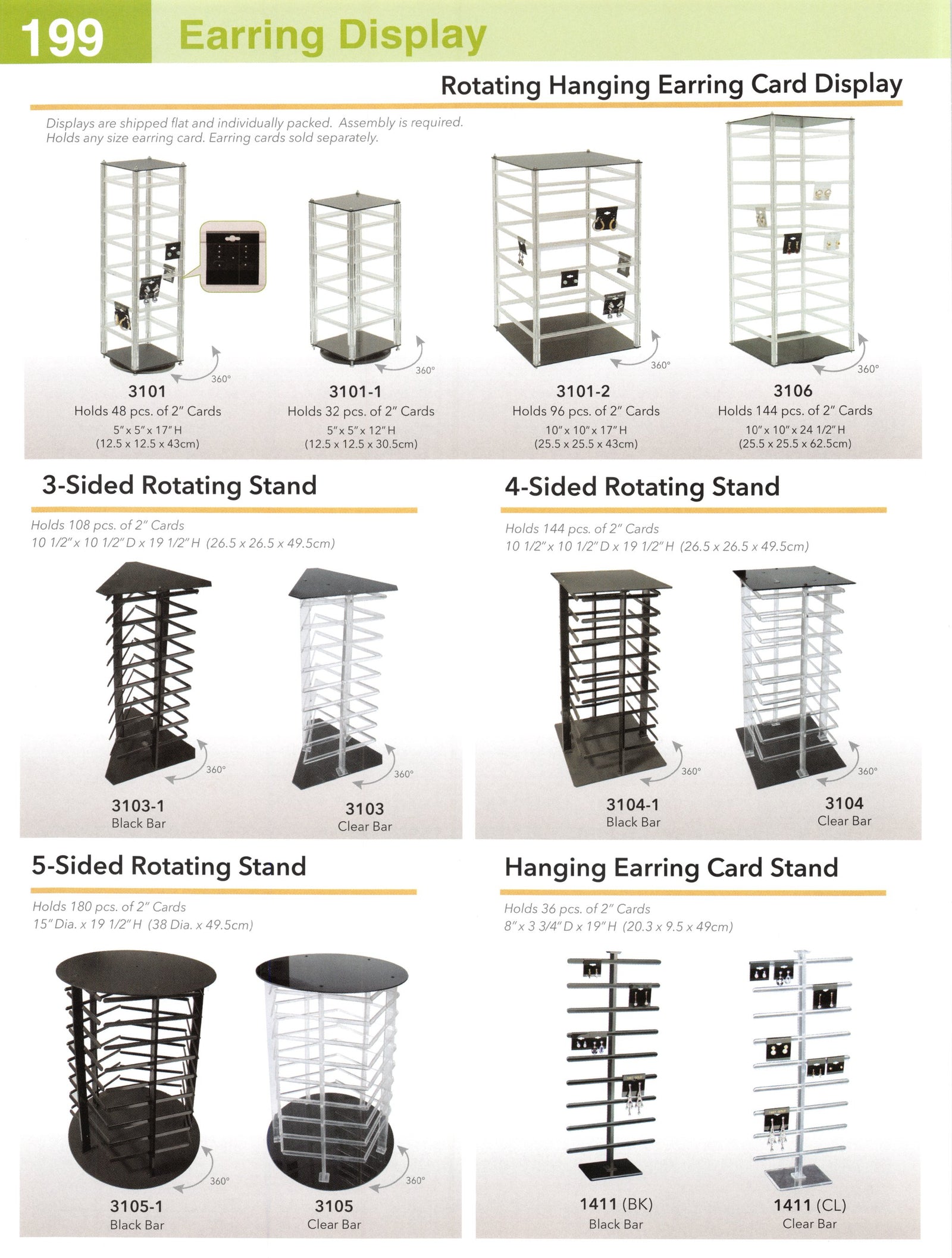 Catalog page — Rotating Hanging Earring Card Display