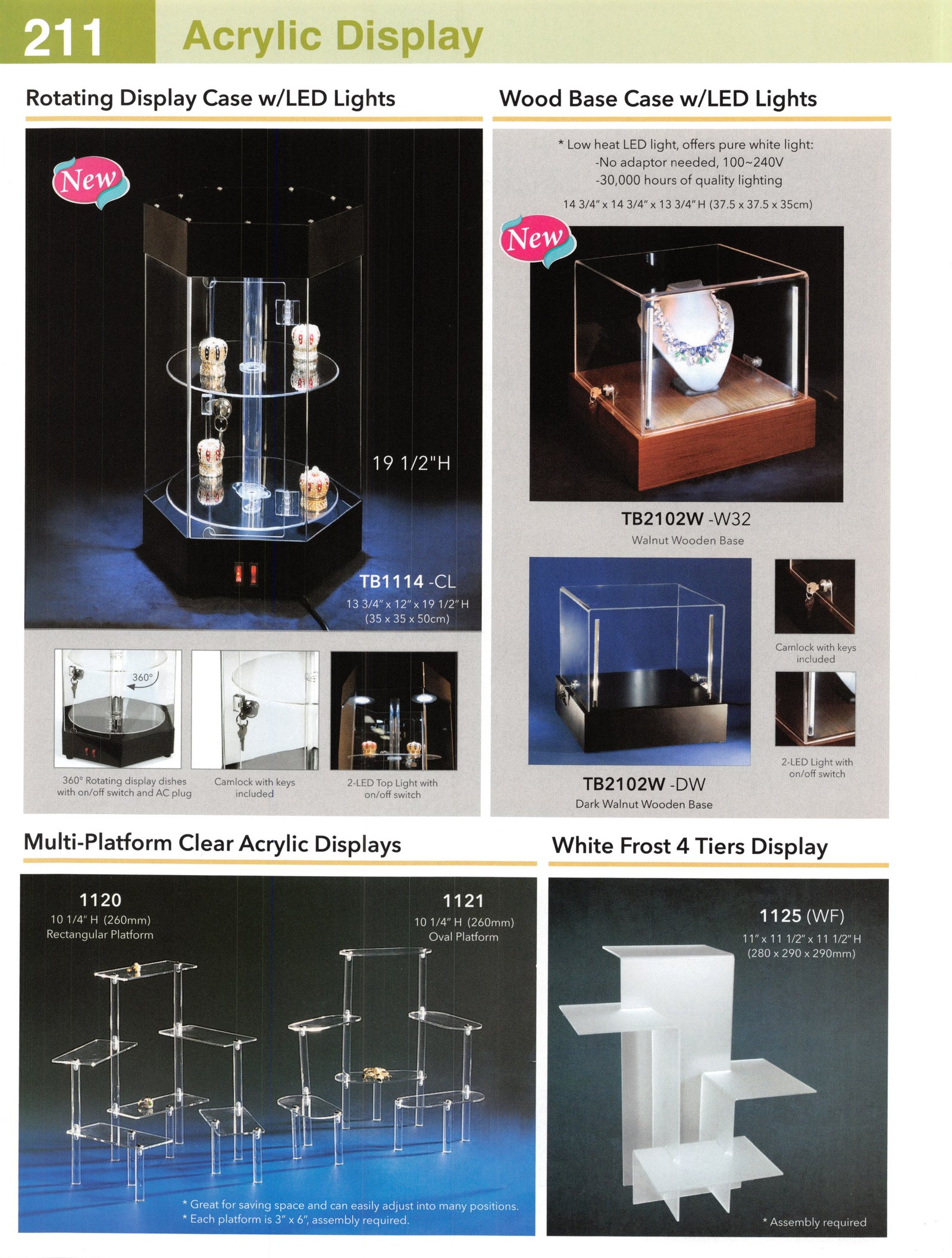 Catalog page — Multi-Platform Clear Acrylic Displays