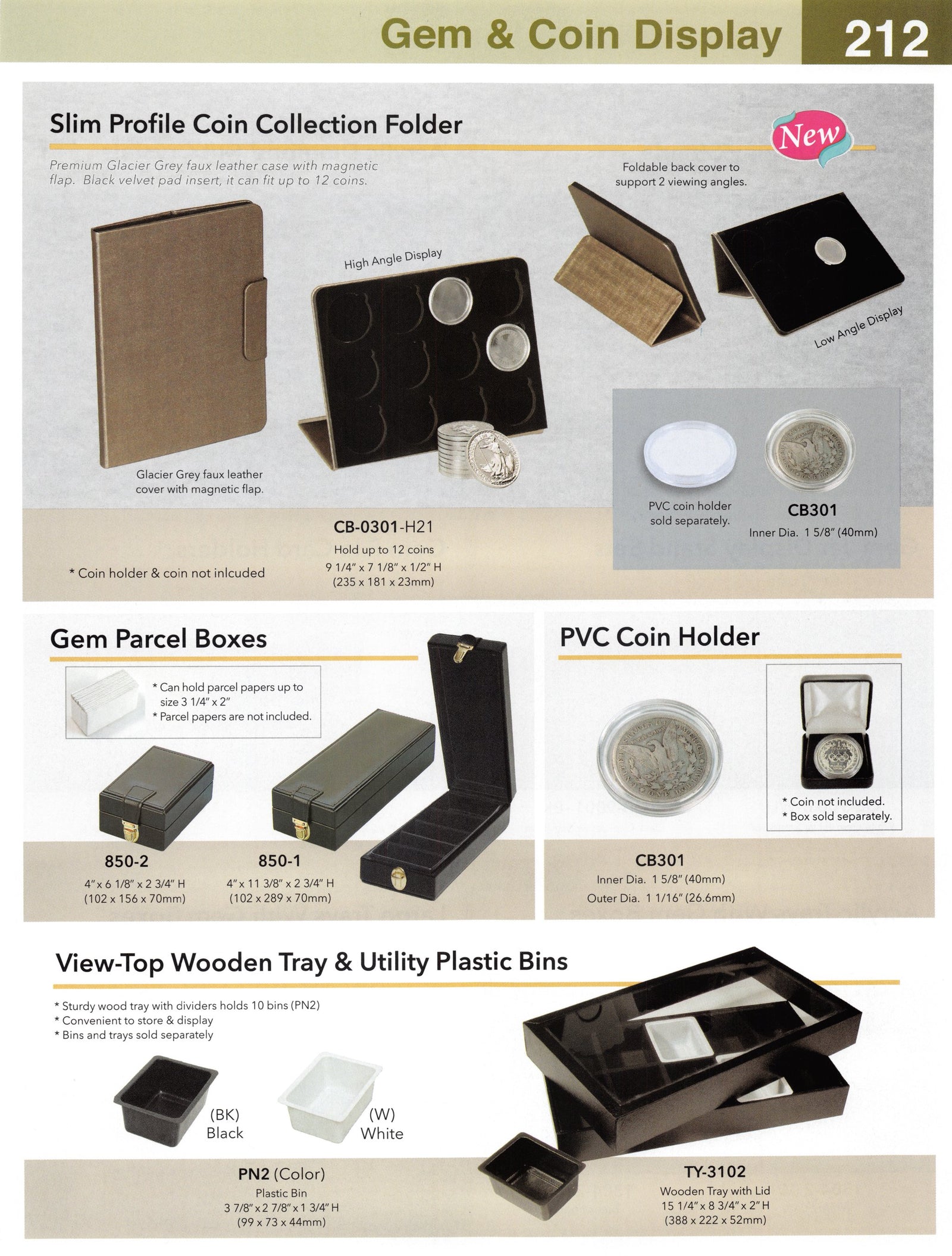 Catalog page — PVC Coin Holder