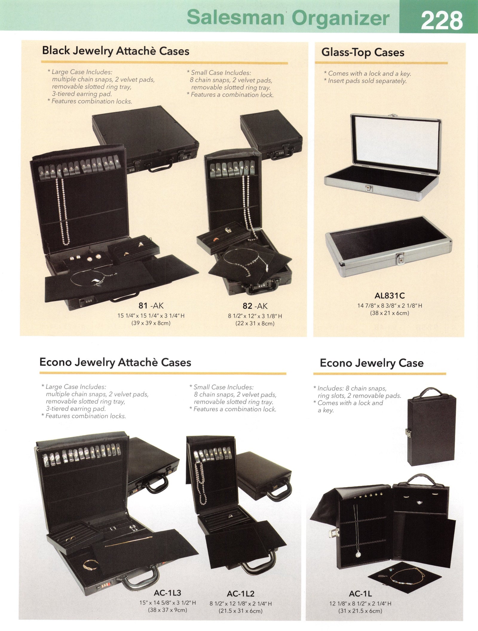 Catalog page — Econo Jewelry Attachè Cases