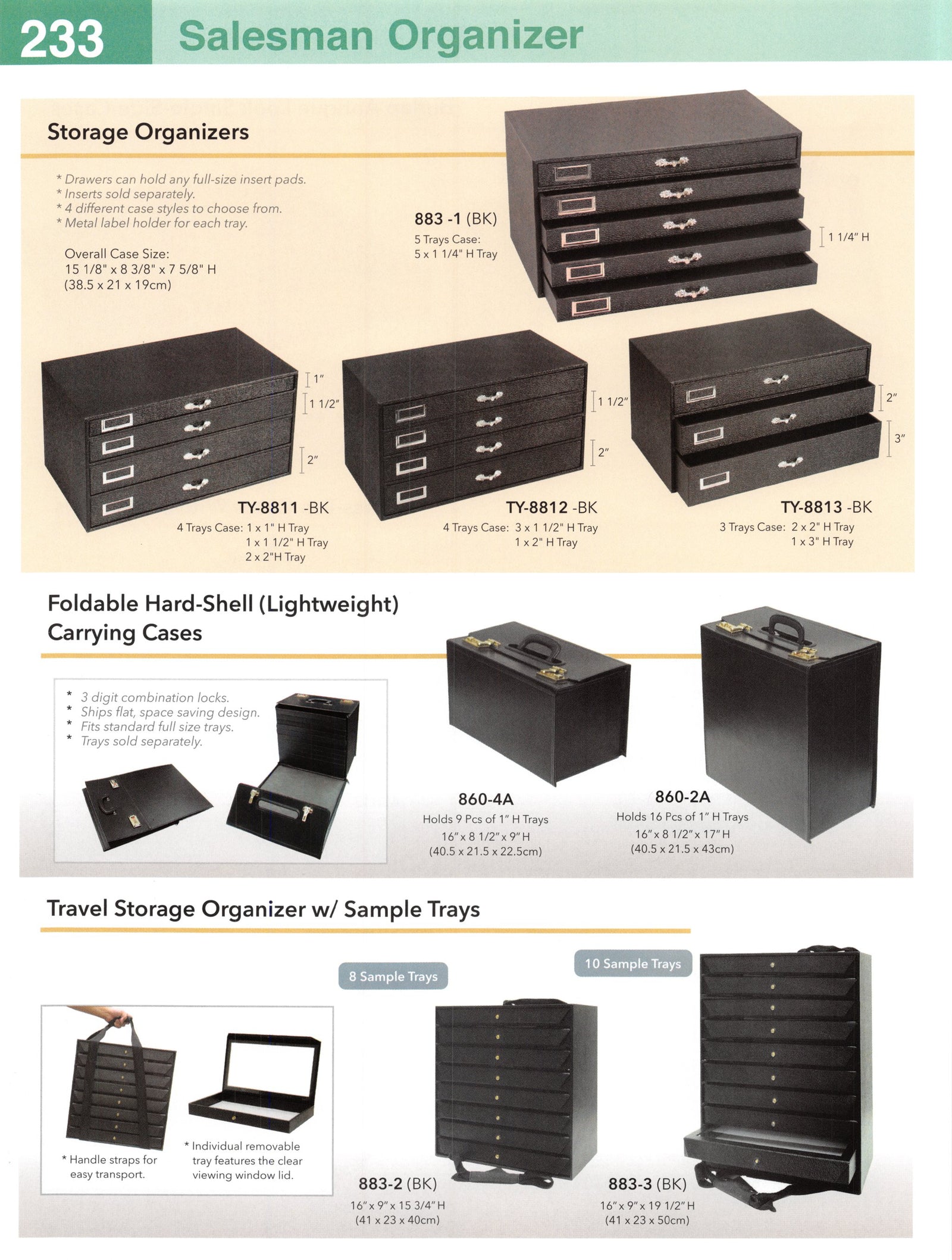 Catalog page — Foldable Hard-Shell (Lightweight) Carrying Cases