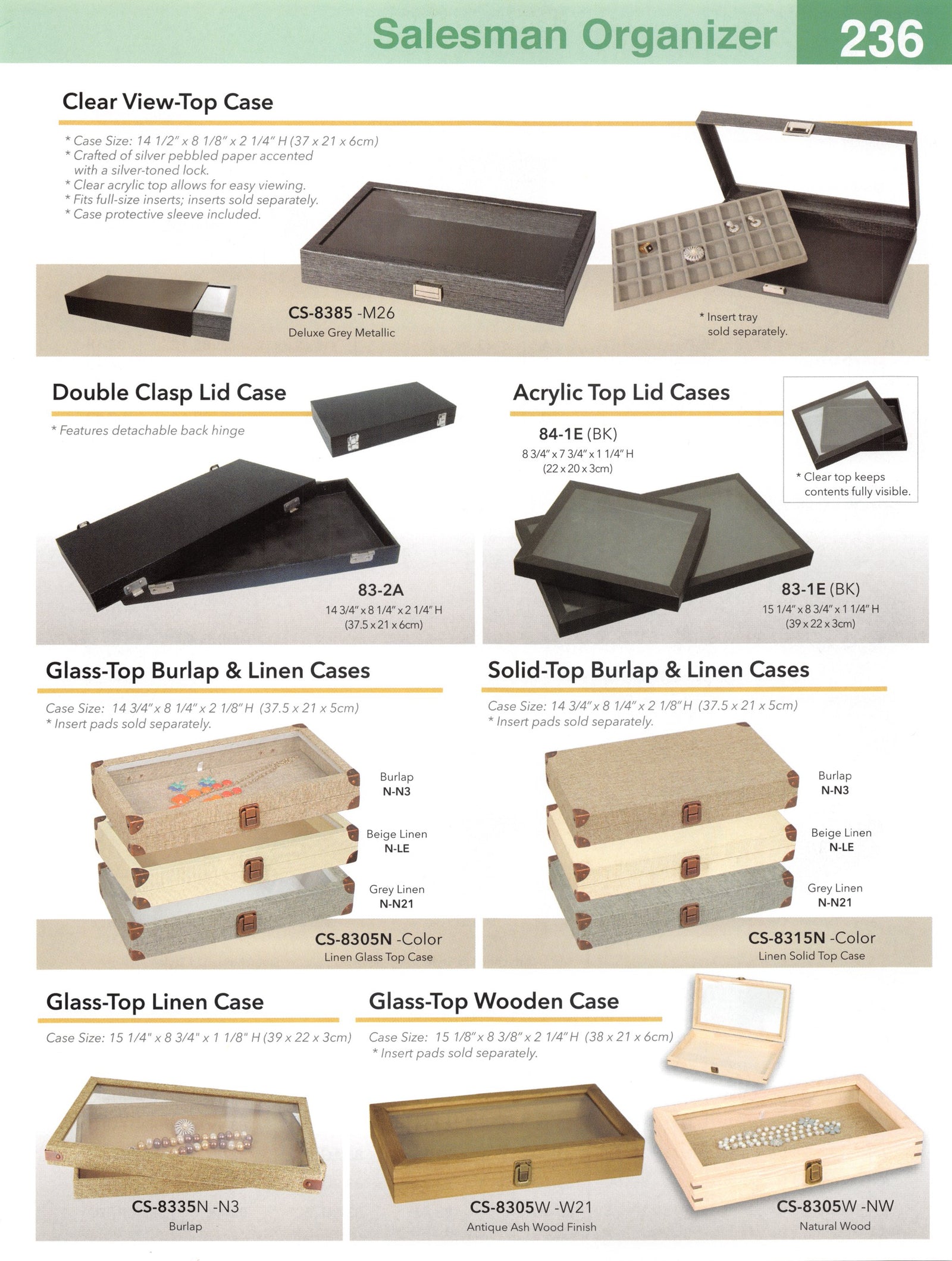 Catalog page — Double Clasp Lid Case