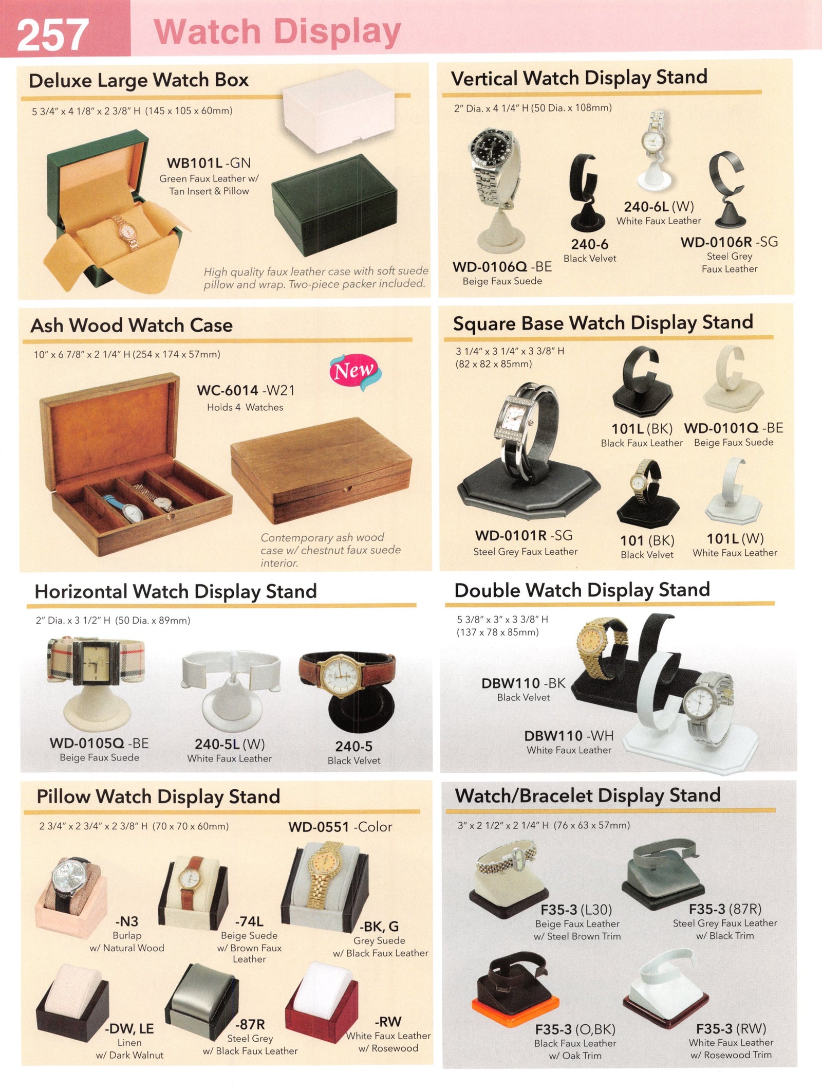 Catalog page — Vertical Watch Display Stand