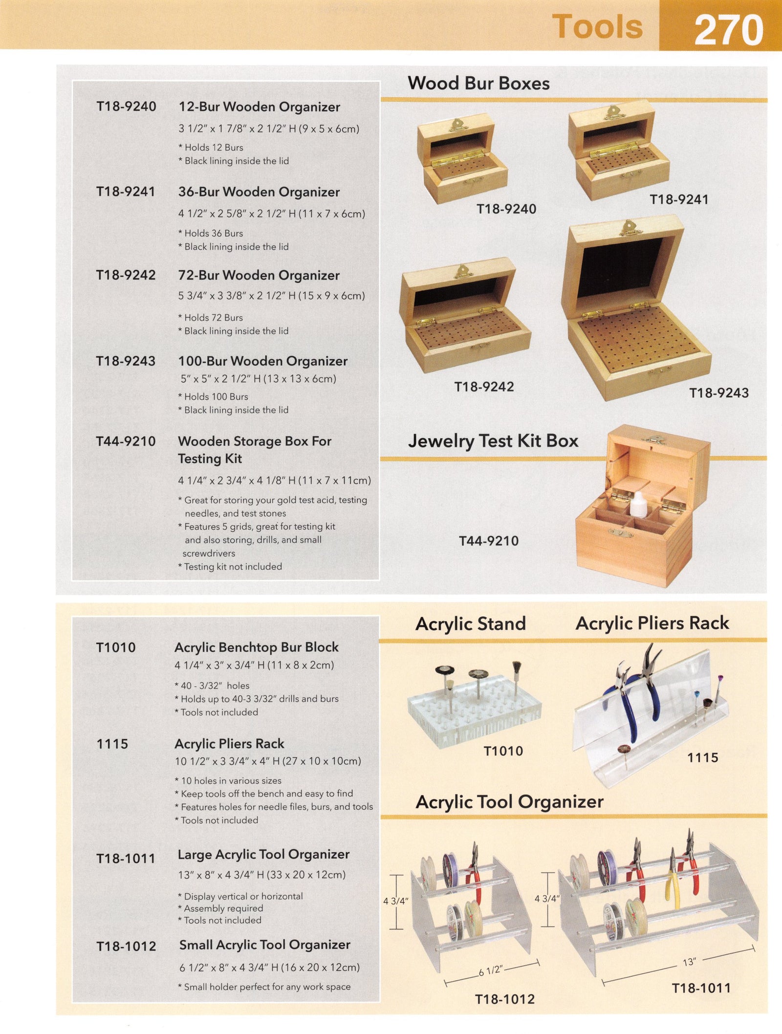 Catalog page — Wood Bur Boxes