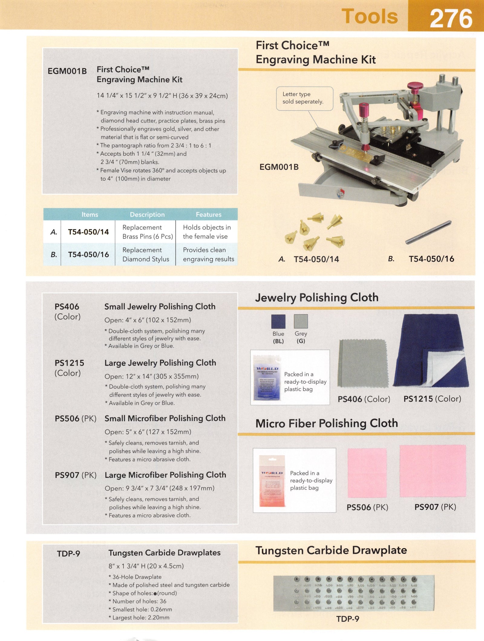 Catalog page — Tungsten Carbide Drawplate