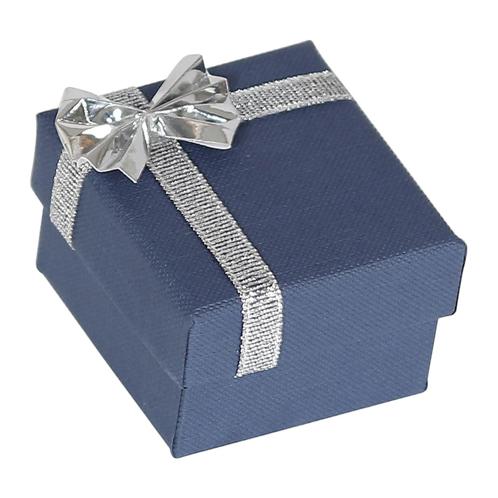 Ring Box - Bow-Tie - Blue Linen