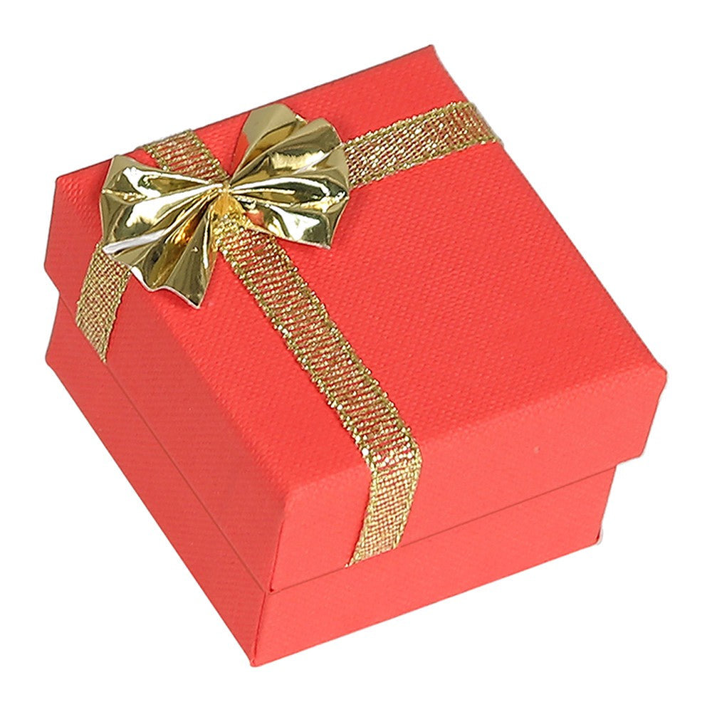 Bangle Box - Bow-Tie - Red Linen